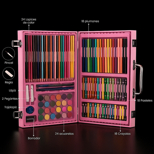 Set Arte Maleta X128 Pcs Colores Dibujo ARTEMAX®